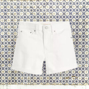 New 32/14 Levi's MidLength White Denim Short 4"Inseam Stretch